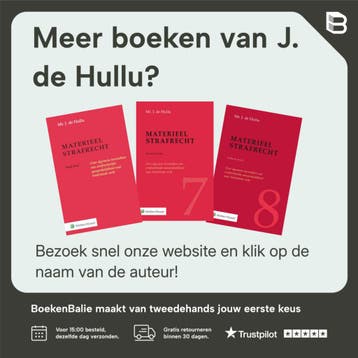 Materieel strafrecht - J. de Hullu 9789013062649, Verzenden, Gelezen, J. de Hullu
