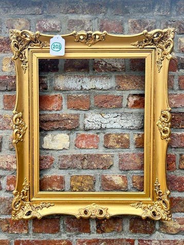 Lijst - 203. Oude goud vergulde schilderijlijst. Voor