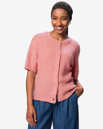 HEMA Damesvest Grace fijngebreid roze, Verzenden, Nieuw