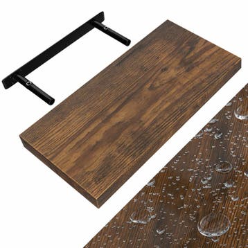 Wandplank Zwevend Donkere Eik MDF 50x23x3,8cm (Interieur), Verzenden, Nieuw