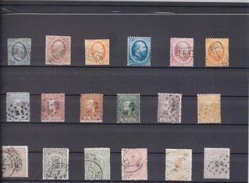 Nederland 1852/1872 - Mooie series gestempeld NVPH 1 t/m, Postzegels en Munten, Gestempeld