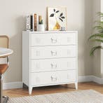 Ladekast Hämeenlinna commode met lades 92x80x40 cm wit [en.c, Verzenden, Nieuw