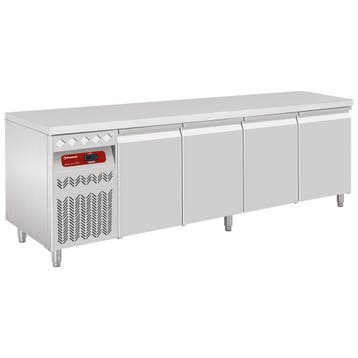 Geventileerde koeltafel "muraal", 4 deuren GN 1/1, 550 Lit., Verzenden, Nieuw in verpakking, Koelen en Vriezen