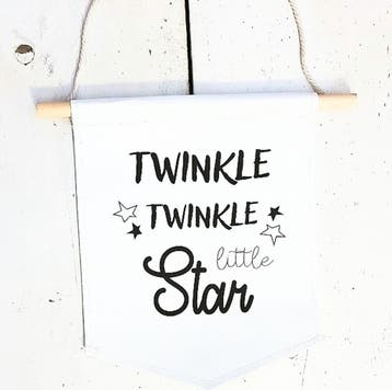 Canvas Twinkle Twinkle Little Star en Dream Big Little One, Kinderen en Baby's, Kinderkamer | Inrichting en Decoratie, Verzenden