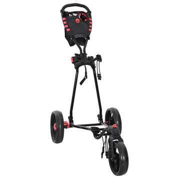 vidaXL Golf trolley Zwart IJzer Opvouwbaar, Sport en Fitness, Golf, Verzenden, Nieuw