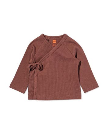 HEMA Baby T-shirt rib bruin 30% korting ; vanaf 9.99, Verzenden, Nieuw