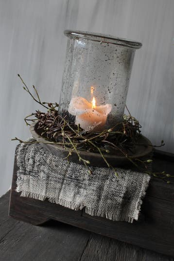 Namaak takkenkrans Betula knop 25 cm, Ophalen of Verzenden, Nieuw