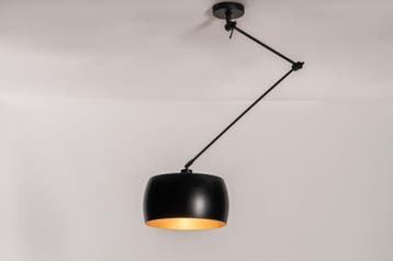 Rietveld Hanglampen - Zwart - Metaal, Verzenden, Nieuw
