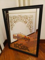Looza - Spiegel - Glas, Hout - Quadro Reclamesbord, Antiek en Kunst