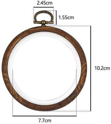 Brocante houten borduurring rond met stelschroef 10 cm per, Ophalen of Verzenden, Nieuw
