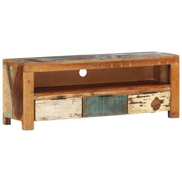 vidaXL Tv-meubel 110x30x40 cm massief gerecycled hout, Huis en Inrichting, 100 tot 150 cm, Verzenden, Nieuw, Minder dan 100 cm