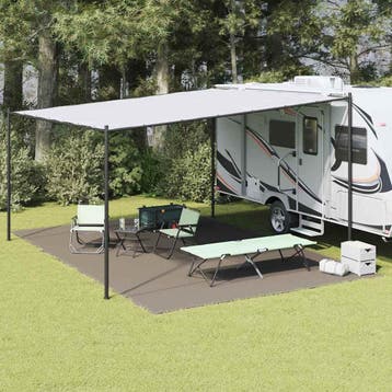 vidaXL Tenttapijt Lichtgrijs 600 x 250 cm Polyetheen, Verzenden, Nieuw