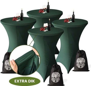 Statafelrok Donker Groen x 4 – 80-85 x 110 cm inclusief Opb, Verzenden, Nieuw