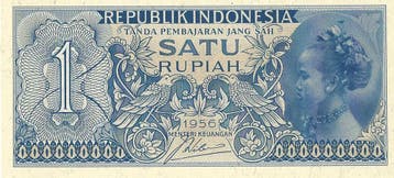 Indonesië - 1 Rupiah 1954 - Republiek Indonesia, Verzenden