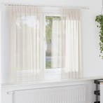 vidaXL Gordijnen voile met roedezakken 2 st crèmekleurig, Verzenden, Nieuw, Crème