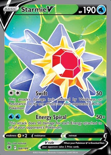 Starmie V 166/189 Astral Radiance, Ophalen of Verzenden, Nieuw, Losse kaart, Foil