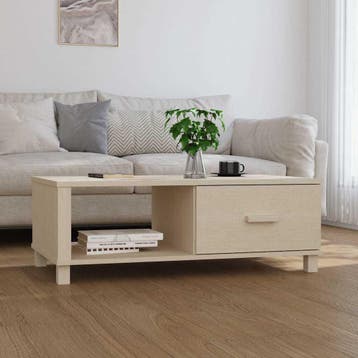 vidaXL Salontafel HAMAR 100x55x35 cm massief grenenhout, 100 tot 150 cm, Verzenden, Nieuw, 50 tot 100 cm