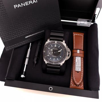 Panerai Luminor Submersible 1950 Antimagnetic PAM00389; A..., Overige merken, Overige materialen, Leer, Ophalen of Verzenden