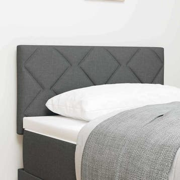 vidaXL LED Hoofdbord Grijs Stof, Verzenden, Nieuw, Grijs, Stof