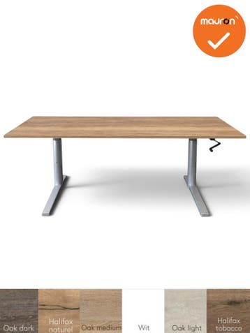Gispen bureau – Slinger verstelbaar – L-Poot – 160x80, Werkplek, Ophalen of Verzenden, Gebruikt, Bureau