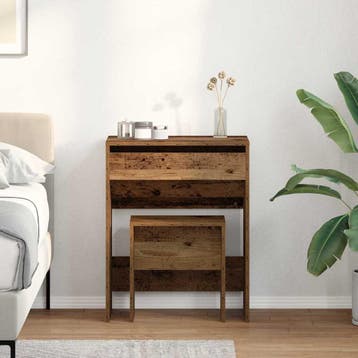 vidaXL Kaptafel 2 st Oud Hout 60 x 40 x 75 cm Bewerkt hout, Verzenden, Nieuw