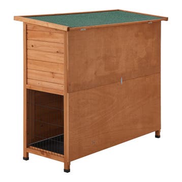 [en.casa] Konijnenhok Falkenau 104x122x50 cm houtkleurig, Verzenden, Nieuw