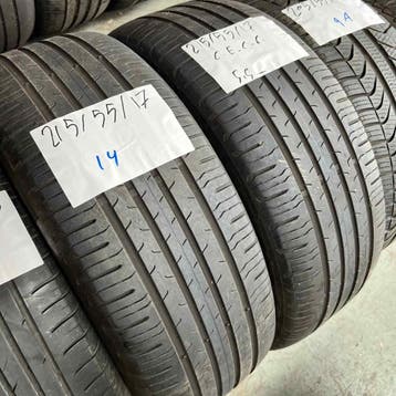2 x Continental EcoContact 6 215-55-17 Zomerbanden 5,5mm, 17 inch, Ophalen of Verzenden, Band(en), Personenwagen