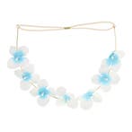 Haarband Bloem - Metaaldraad - Bloemenkroon - Wit Blauw, Nieuw