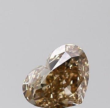 1 pcs Diamant (Natuurlijk gekleurd) - 0.91 ct - Hart - Fancy, Nieuw