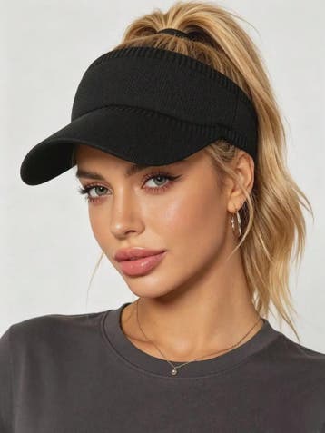 Zomerse Retro Vizier Pet met Paardenstaart Gat - UV Bescherm, Kleding | Dames, Hoeden en Petten, Verzenden, Nieuw