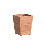 Hardhouten plantenbak Sevilla taps 55x55x71,2cm - Met bodem, Tuin en Terras, Minder dan 60 cm, Vierkant, Nieuw, 60 cm of meer