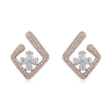 Oorbellen - 14 karaat Roségoud - 2.31ct. tw. Diamant, Nieuw