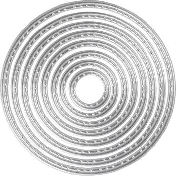 Stans- en embossing mallen, cirkels, d 1,5-7 cm, 1 stuk, Hobby en Vrije tijd, Nieuw