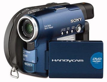 Sony DCR-DVD91E DVD Handycam Digitale Videocamera - Blauw, Verzenden, Zo goed als nieuw
