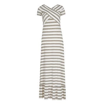Patrizia Pepe • gestreepte maxi jurk • 36 (I), Verzenden, Wit, Nieuw, Patrizia Pepe
