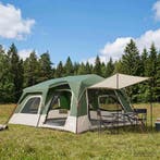 vidaXL Directe Tent Groen 10-persoons 185T Polyester met PU, Verzenden, Nieuw, Tot en met 2