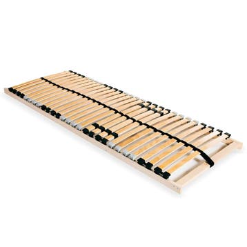 vidaXL Lattenbodem met 28 latten 7 zones 80x200 cm, Eenpersoons, Bruin, Verzenden, Nieuw