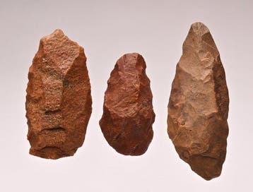 Paleolithisch Kwartsiet 3 paleolithische werktuigen uit
