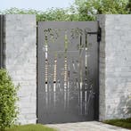 vidaXL Tuinpoort met slot Zwart 85 x 125 cm Poedergecoat, Tuin en Terras, Tuinpoorten, Verzenden, Nieuw