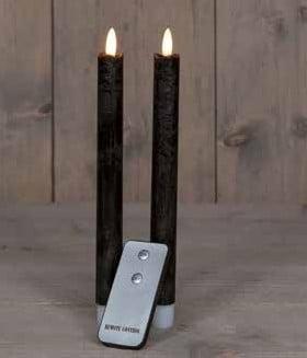 Ledkaars 3d flame candle rustiek zwart annas collection met, Ophalen of Verzenden, Nieuw