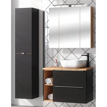 Badkamermeubel Scapa Una Black 80 CM (Badkamermeubels), Huis en Inrichting, Ophalen of Verzenden, Nieuw