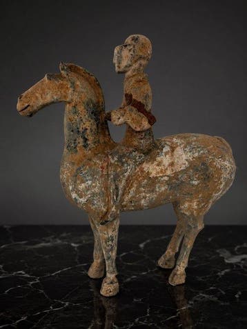 Oud-Chinees, Han-dynastie Terracotta Mingqi-funerair paard