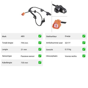 ABS-sensor Honda S2000 2.0 (AP) Van 1999-06 tot  - ABS-senso, Verzenden, Nieuw, Honda
