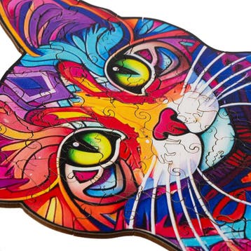 Kruzzel Houten Puzzel Kat - 130 Stukjes voor Creatief Spe..., Ophalen of Verzenden, Nieuw