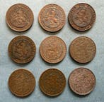 Nederland. 2 1/2 Cent 1877/1941, Lot 9 verschillende jaren ,, Postzegels en Munten, Munten | Nederland