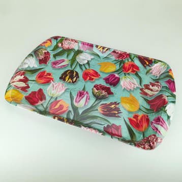 Dienblad melamine 36x24 cm pretty tulips - groen, Ophalen of Verzenden, Nieuw