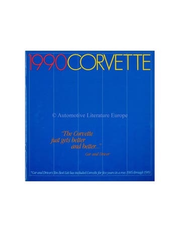 1990 CHEVROLET CORVETTE VIP BROCHURE ENGELS (USA), Boeken, Nieuw, Chevrolet, Author