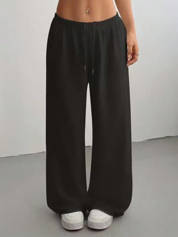 Dames Wijde Pijpen Joggingbroek met Trekkoord en Elastische, Kleding | Dames, Verzenden, Nieuw