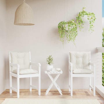 2x Tuinkussens creme, 45% korting - Retourkans!, Ophalen of Verzenden, Zo goed als nieuw