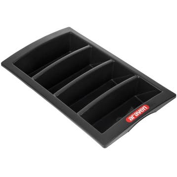 Bestekbak | Kunststof | Zwart | 4-vaks | 1/1 GN |, Verzenden, Nieuw in verpakking